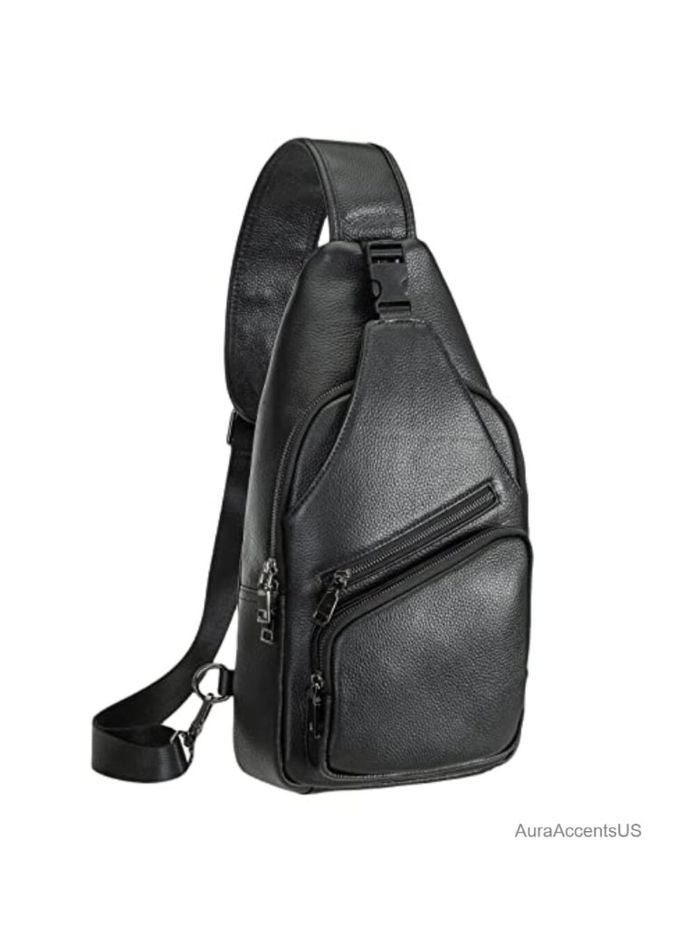 Italian Leather Sling Chest Crossbody Bag Anti Theft Waterproof Convertible